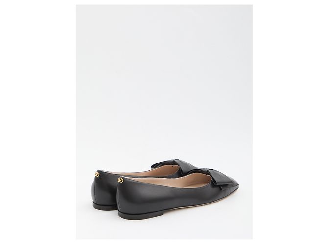 Valentino Garavani Sapatilhas Bowow Preto - vista 3