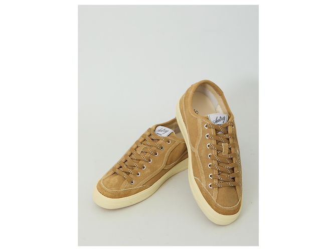 Autry Windscape Low-Sneaker aus Suede-Foam Beige - Ansicht 5