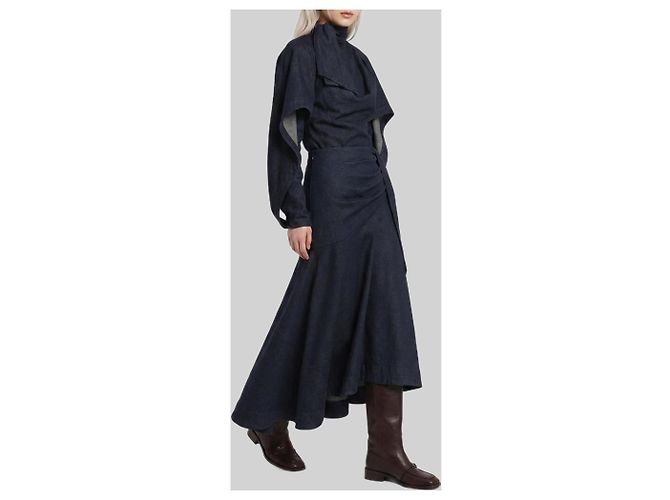 Zimmermann Maxi-Denimrock mit Drapierung Blau - Ansicht 2