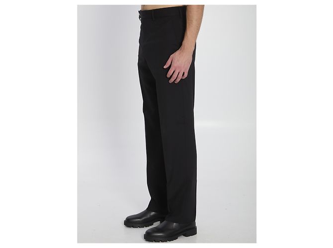 Fendi Pantaloni in gabardine di lana Nero - vista 2