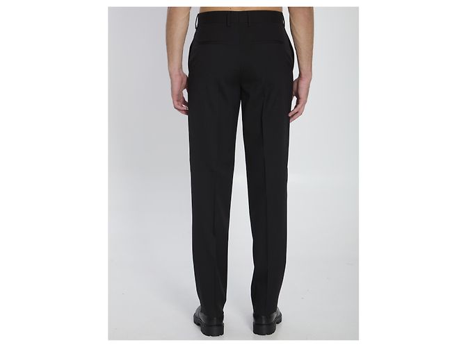 Fendi Pantaloni in gabardine di lana Nero - vista 4