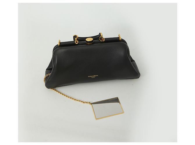 Dolce & Gabbana Bolso de hombro de piel de cordero negro - vista 4