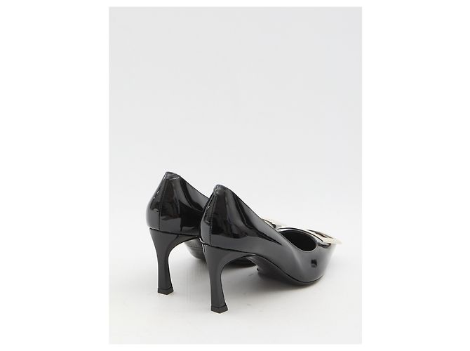 Roger Vivier Décolleté Belle Vivier Trompette Nero - vista 3