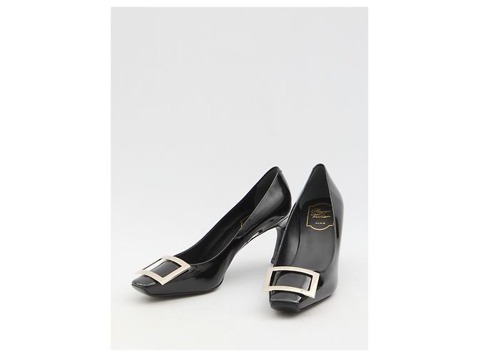 Roger Vivier Décolleté Belle Vivier Trompette Nero - vista 5