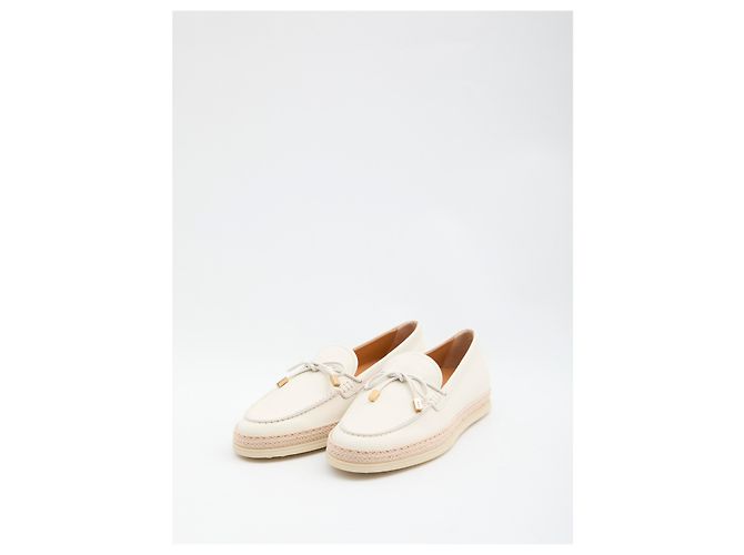 Mocassini Tod's in pelle bianca Bianco - vista 2