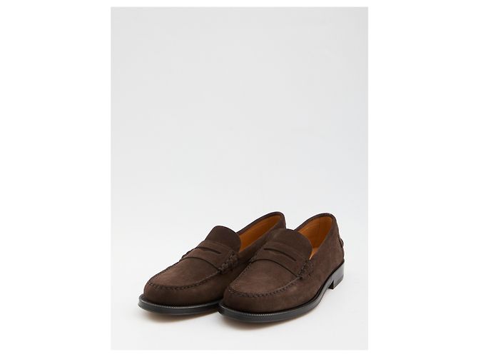 Mocassini Tod's Testa di Moro in camoscio marrone - vista 2