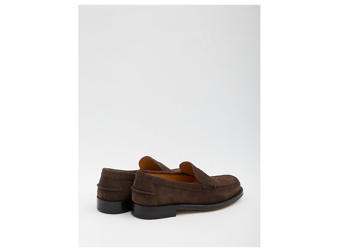 Mocassini Tod's Testa di Moro in camoscio marrone - vista 3