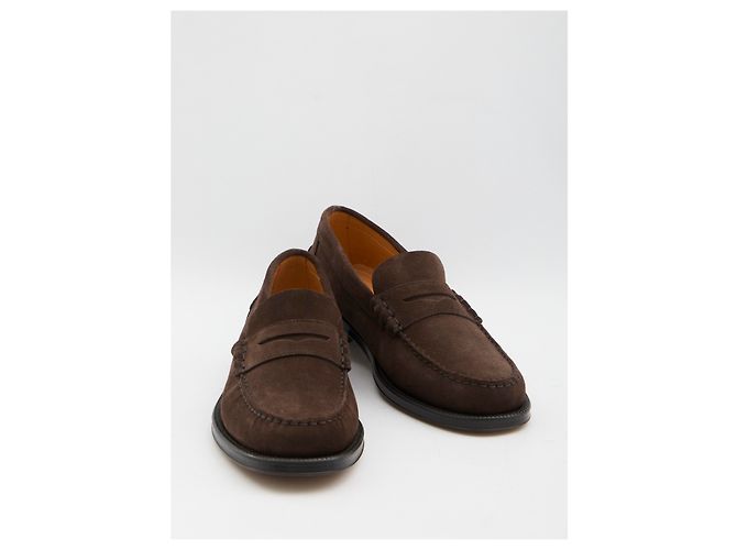 Mocassini Tod's Testa di Moro in camoscio marrone - vista 5