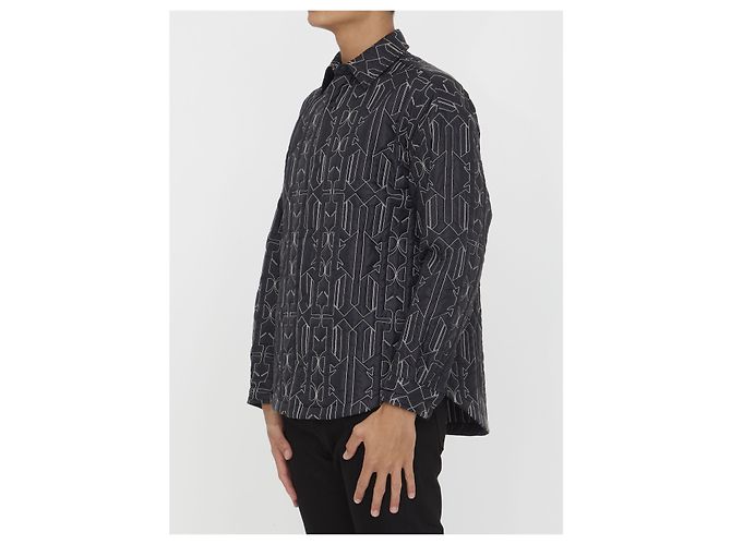 Palm Angels All Monogram Steppjacke Nylon Anthrazit Grau - Ansicht 2