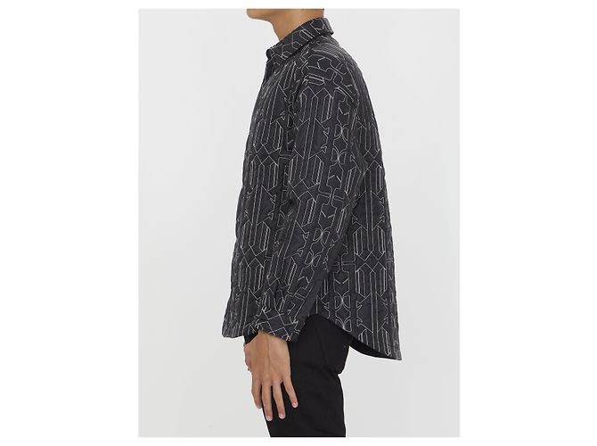 Palm Angels All Monogram Steppjacke Nylon Anthrazit Grau - Ansicht 3