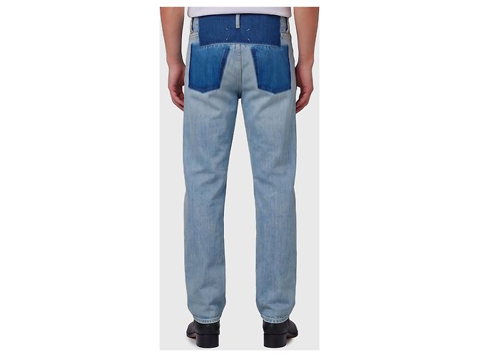 Maison Martin Margiela Vaqueros Patchwork Azul Corte Recto - vista 2
