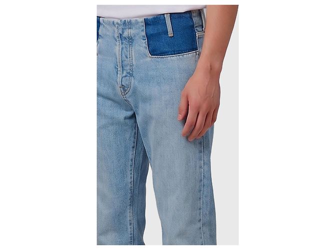 Maison Martin Margiela Vaqueros Patchwork Azul Corte Recto - vista 3