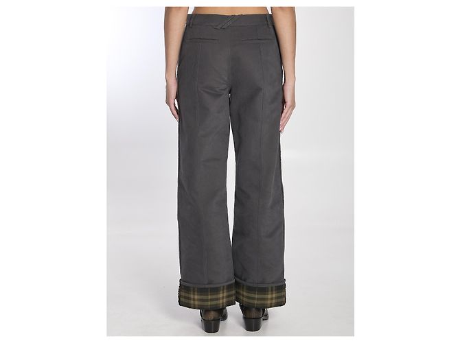 Burberry Pantaloni in cotone e nylon Grigio - vista 4