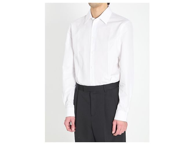 Burberry Weißes Baumwollhemd Equestrian Knight Design - Ansicht 2