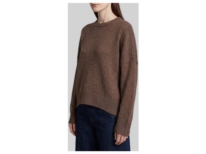 Pull Loulou de Saison Anton en cachemire marron café - vue 2