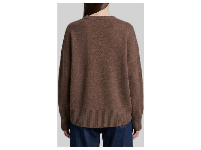 Pull Loulou de Saison Anton en cachemire marron café - vue 3