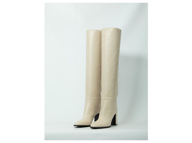 Jimmy Choo Stivali Caly Over The Knee 85 Bianco - vista 2
