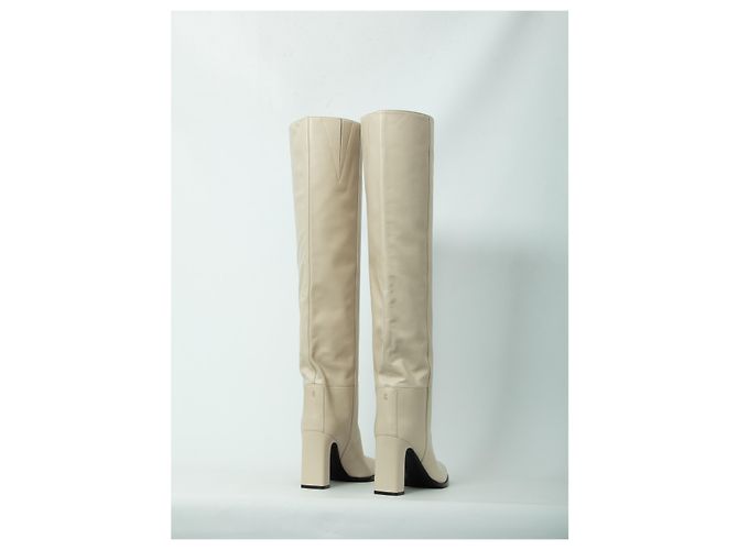 Jimmy Choo Stivali Caly Over The Knee 85 Bianco - vista 3
