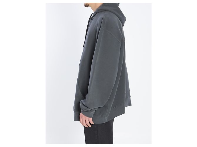 Maison Martin Margiela Hoodie mit numerischem Logo Grau - Ansicht 3