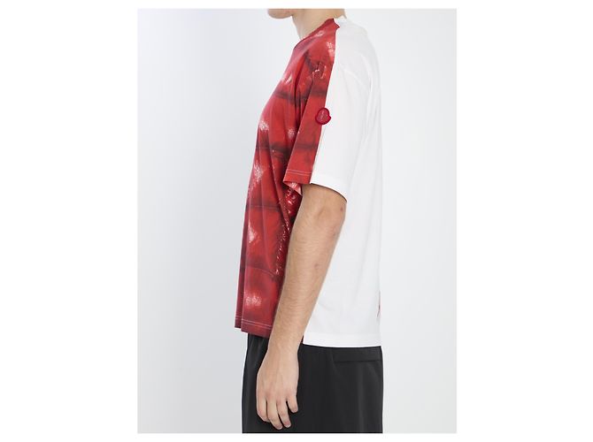 Moncler Camiseta Trompe l'oeil Roja - vista 3