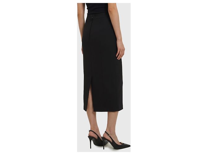 Dolce & Gabbana Saia midi de lã virgem Preto - vista 3