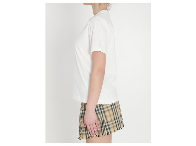 T-shirt Burberry in cotone bianco con logo - vista 3