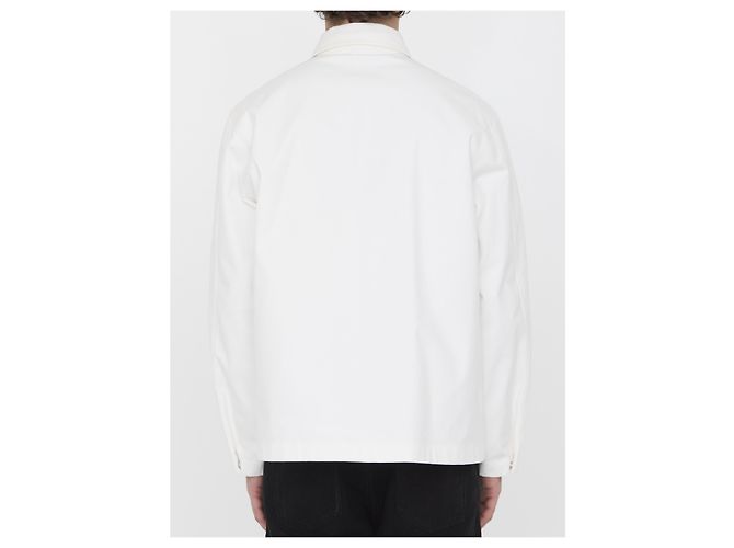 Casaco Valentino Garavani V Detail branco de algodão - vista 4