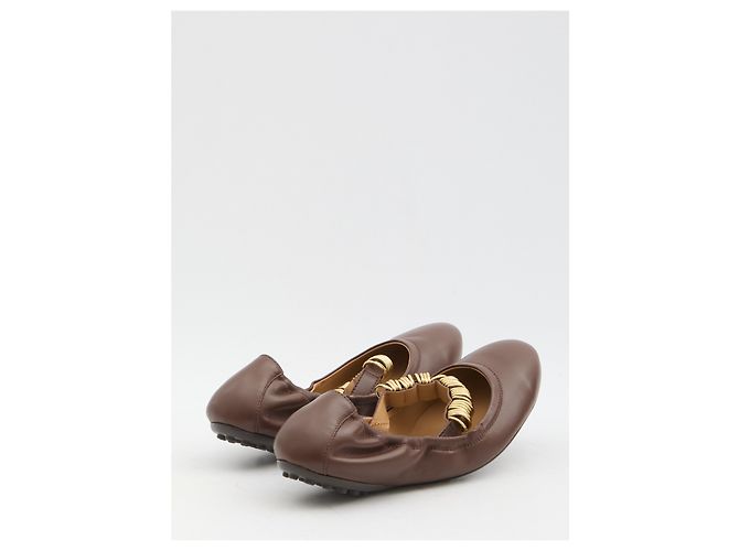 Tod's Ballerine con occhielli Marrone - vista 3