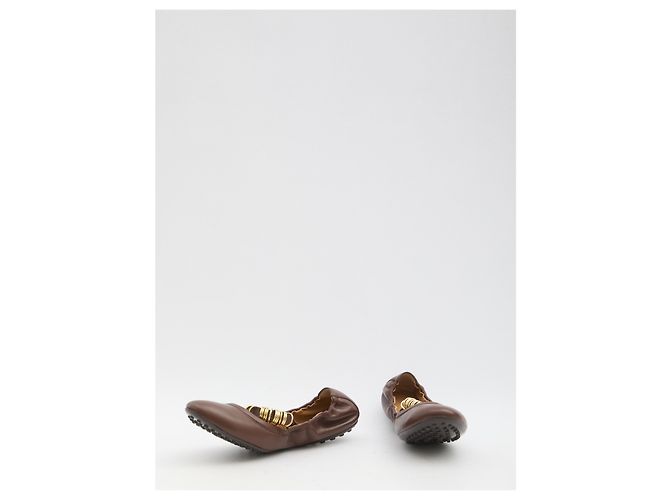 Tod's Ballerine con occhielli Marrone - vista 5
