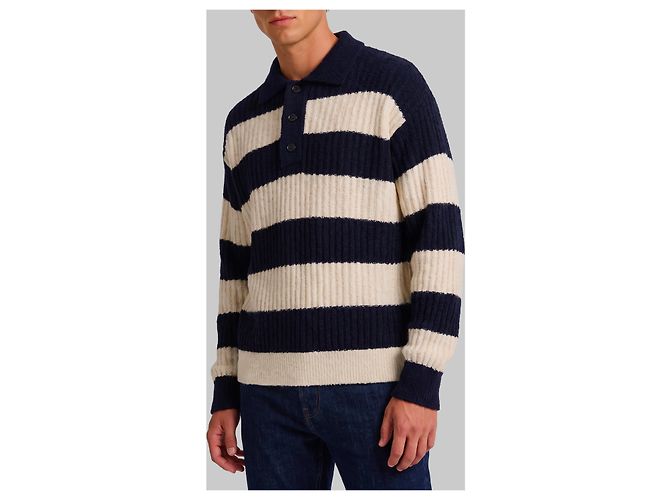 Roberto Collina Geripptes Marinière- Polo - Ansicht 2