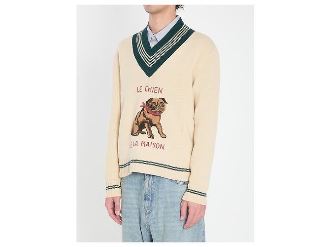 Valentino Garavani Le Chien de la Maison Pullover White - view 2