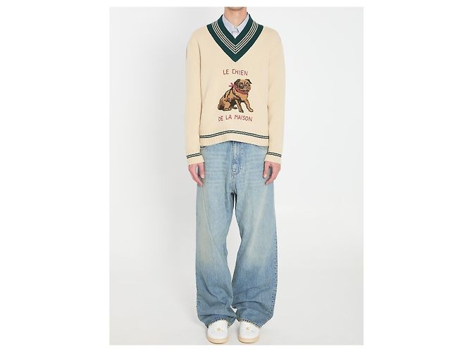 Valentino Garavani Le Chien de la Maison Pullover White - view 5