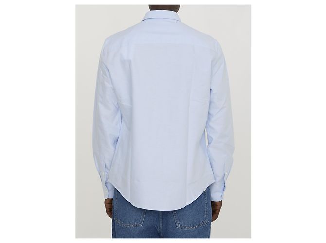 Ami Paris Ami De Coeur Oxford Hemd aus Baumwolle hellblau - Ansicht 4