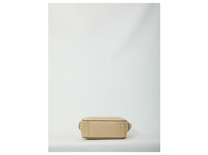 Tod's Mini borsa in pelle Metal Dots Beige - vista 3