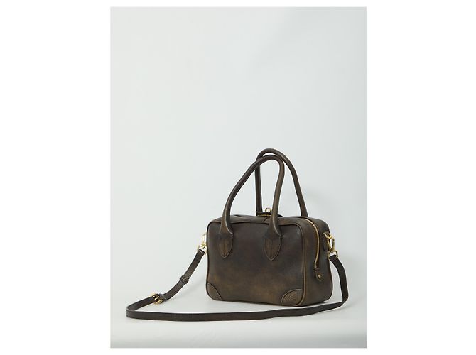 Borsa Vita Bag Golden Goose in pelle marrone - vista 2