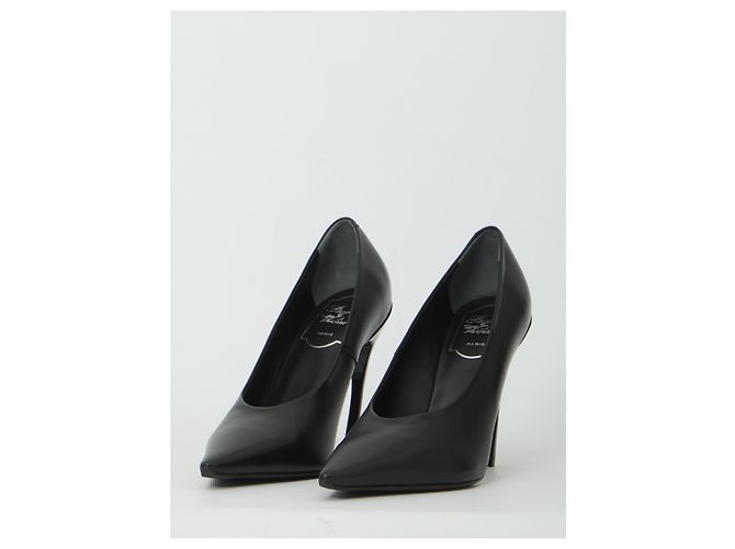 Décolleté Roger Vivier Choc in nappa di pecora nera Nero - vista 2