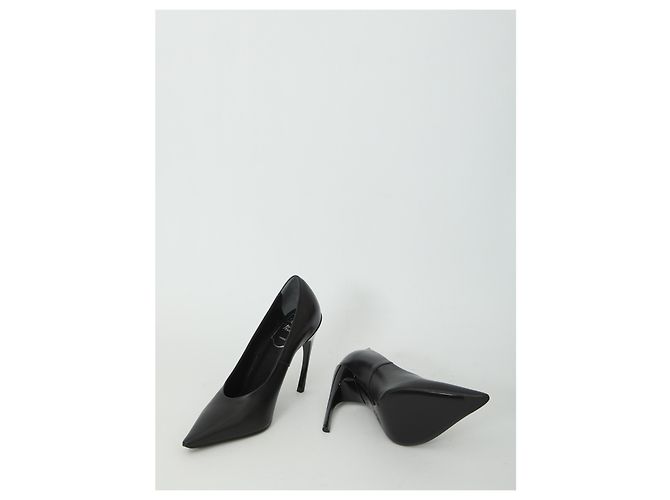 Décolleté Roger Vivier Choc in nappa di pecora nera Nero - vista 5