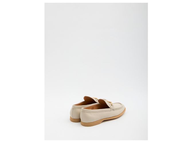 Tod's Hammered leather loafers Beige - view 3