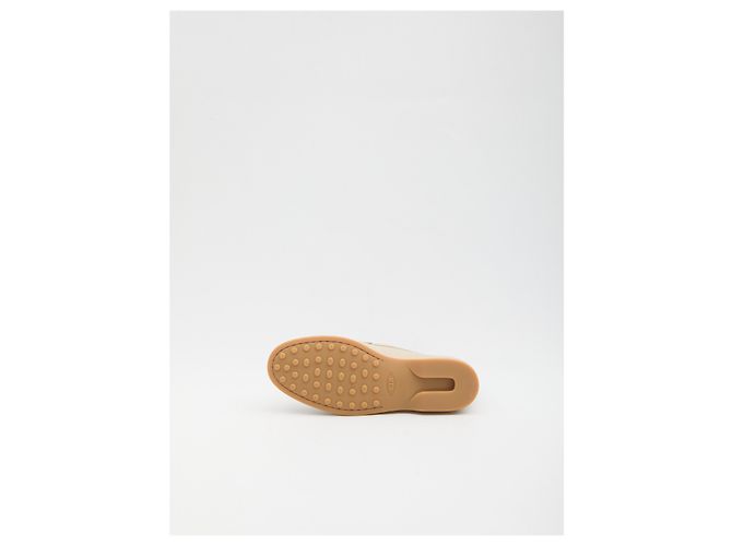 Tod's Hammered leather loafers Beige - view 4