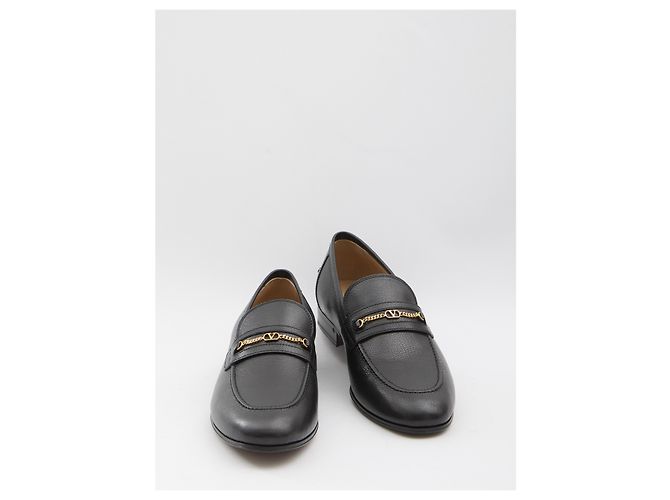 Valentino Garavani Mocassini VLogo Signature Nero - vista 5