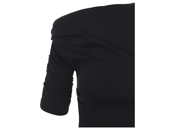 Mini vestido drapeado Jacquemus preto de seda e algodão - vista 2