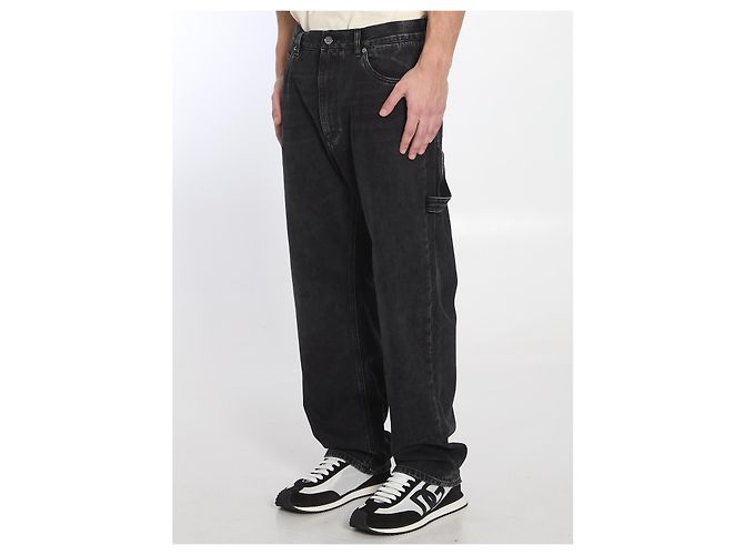 Dolce & Gabbana Black Denim Cargo Jeans Wide Leg - view 2