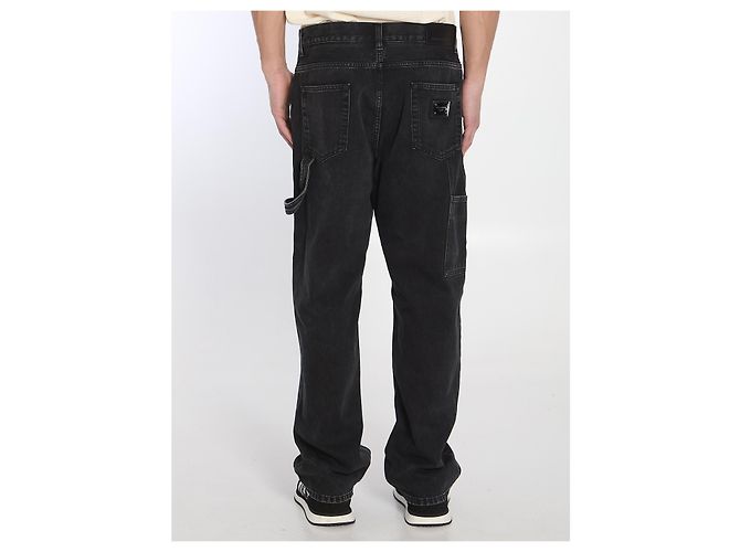 Dolce & Gabbana Black Denim Cargo Jeans Wide Leg - view 4