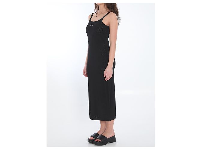 Alexander Wang Abito slip con logo 3D Nero - vista 2