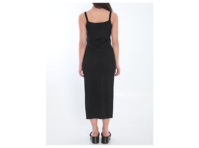Alexander Wang Abito slip con logo 3D Nero - vista 4