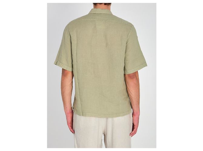 Camicia Barena Mola Telino in lino verde - vista 4