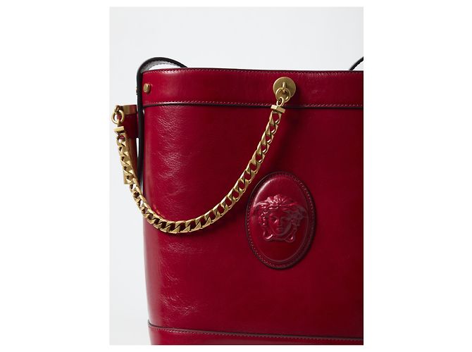 Bolso Medusa Versace rojo de piel Roja - vista 4