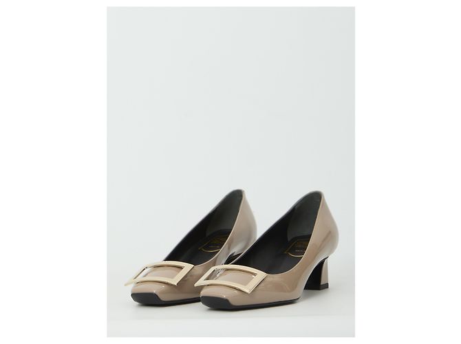 Roger Vivier Décolleté Belle Vivier Trompette Beige - vista 2