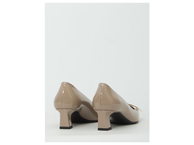 Roger Vivier Décolleté Belle Vivier Trompette Beige - vista 3