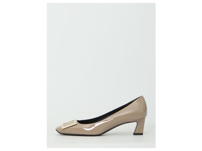 Roger Vivier Décolleté Belle Vivier Trompette Beige - vista 4